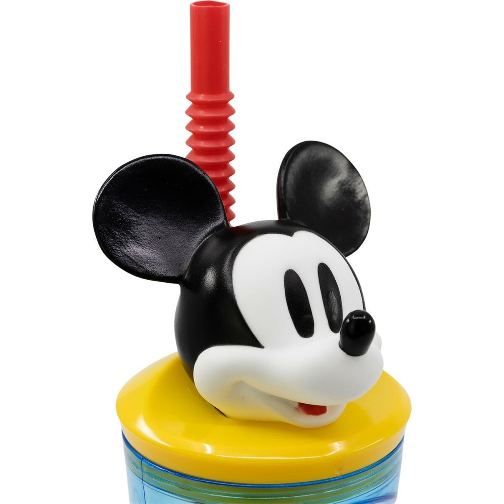 Cup with Straw Mickey Mouse CZ11336 3D Blue