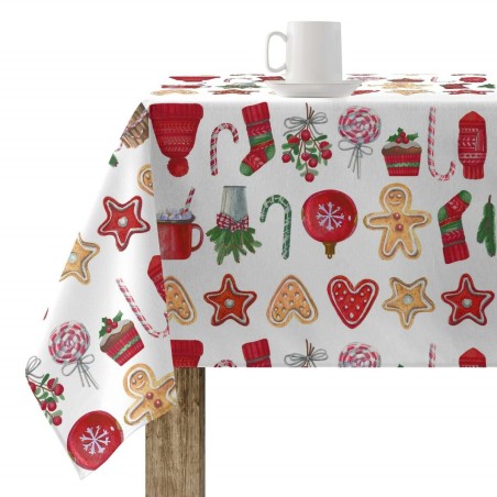 Stain-proof resined tablecloth Belum Merry Christmas Multicolour 100 x 150 cm