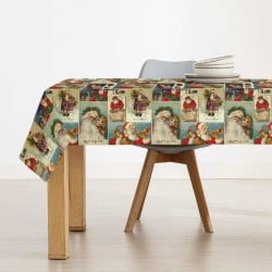 Fleckenabweisende geharzte Tischdecke Belum Vintage Christmas Bunt 100 x 150 cm