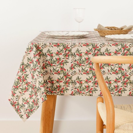 Stain-proof resined tablecloth Belum Mistletoe Multicolour 100 x 150 cm