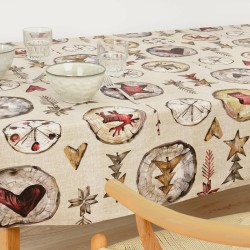 Nappe enduite antitache Belum Wooden Christmas Multicouleur 300 x 150 cm