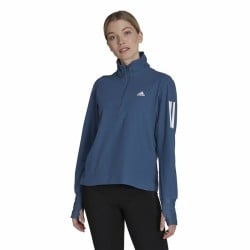 Langarm Damen T-Shirt Adidas Own the Run 1/2 Zip Indigo