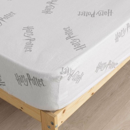 Fitted sheet Harry Potter White Grey King size