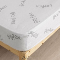 Fitted sheet Harry Potter White Grey Single