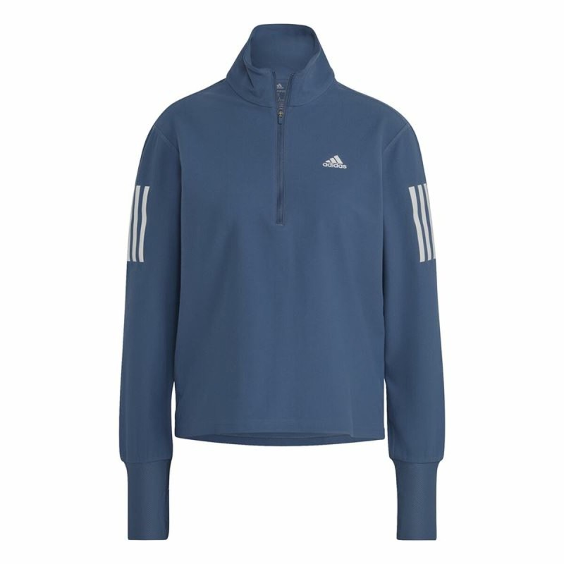 Tee-shirt Manches Longues Femme Adidas Own the Run 1/2 Zip Indigo