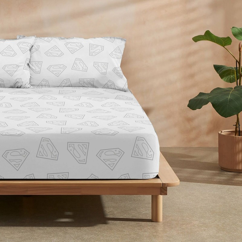 Fitted bottom sheet Superman Superman Multicolour Single 105 x 200 cm