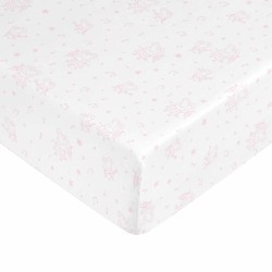 Fitted bottom sheet Peppa Pig White Pink