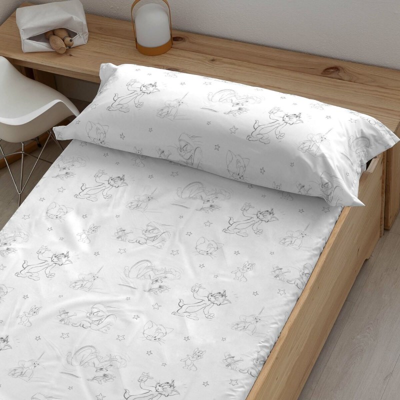 Drap housse Tom & Jerry Multicouleur Lit king size