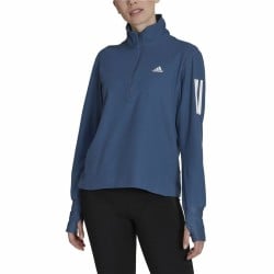 Langarm Damen T-Shirt Adidas Own the Run 1/2 Zip Indigo