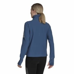 Langarm Damen T-Shirt Adidas Own the Run 1/2 Zip Indigo