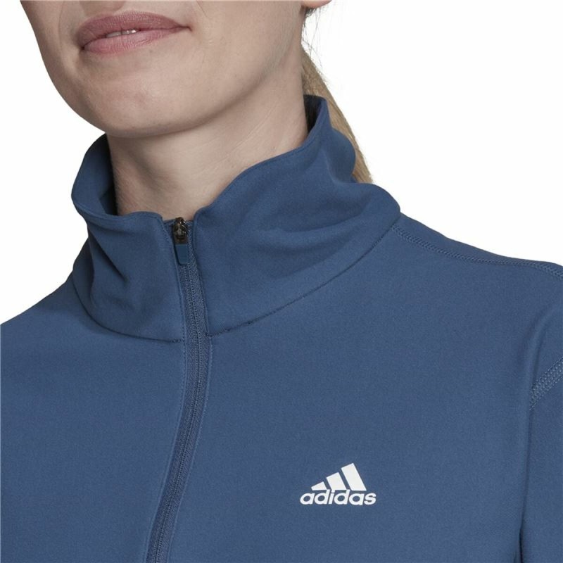 Women's long sleeve T-shirt Adidas Own the Run 1/2 Zip Indigo