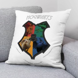 Housse de coussin Harry Potter Shields Blanc Multicouleur 45 x 45 cm