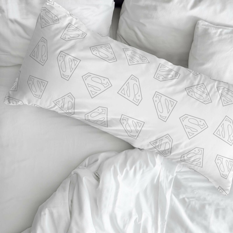 Taie d'oreiller Superman Superman Blanc Multicouleur 175 Fils 65 x 65 cm