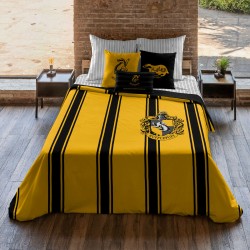 Housse de Couette Harry Potter Hufflepuff Jaune Noir Multicouleur 175 Fils 220 x 220 cm Lit 2 persones