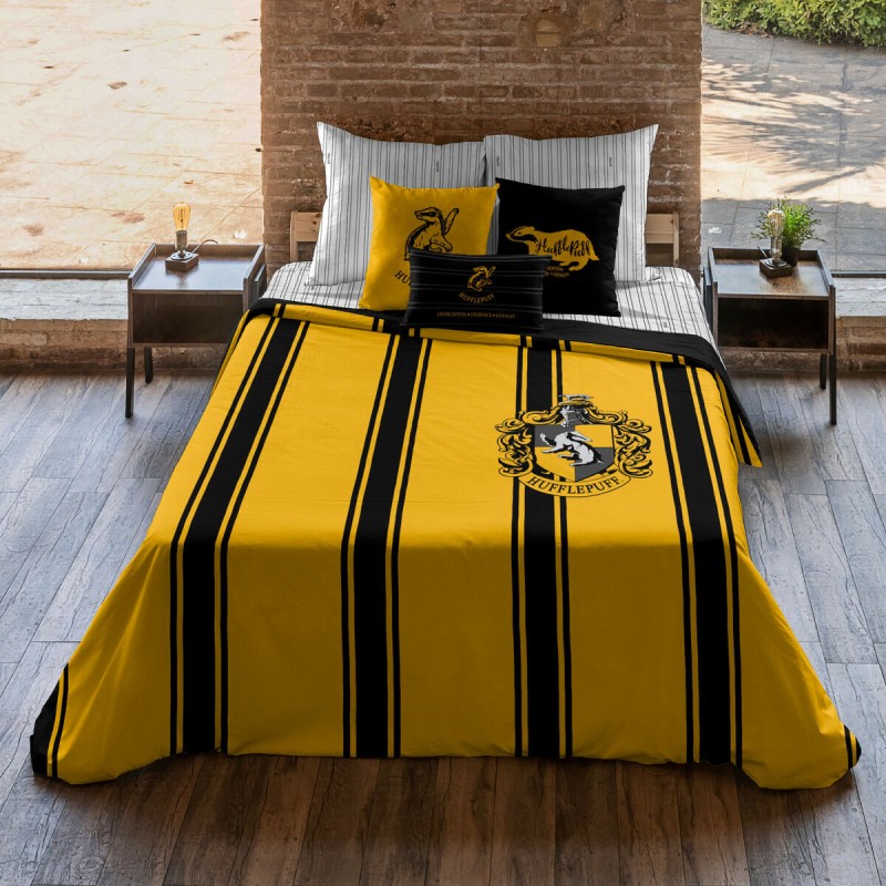 Bettdeckenbezug Harry Potter Hufflepuff Gelb Schwarz Bunt 175 Fäden 220 x 220 cm Double size