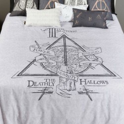 Housse de Couette Harry Potter Deathly Hallows Multicouleur 175 Fils 200 x 200 cm Lit de 120