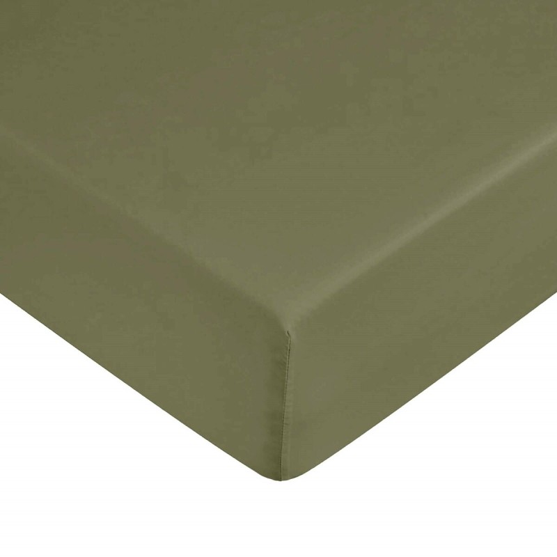 Fitted bottom sheet Decolores Liso Green Double