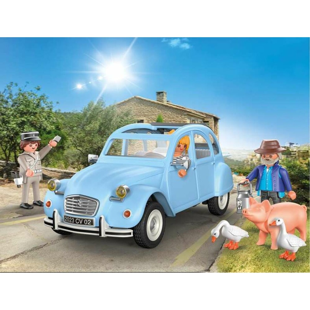 Jeu de Véhicules Playmobil Bleu Voiture 57 Pièces