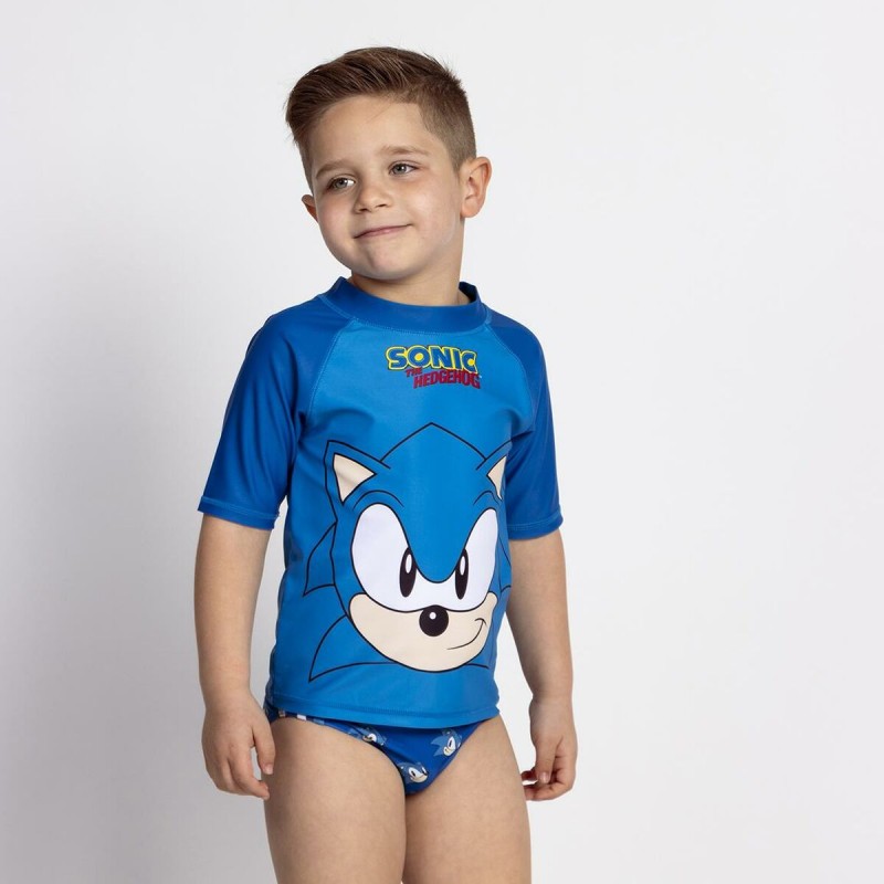 Bade-T-Shirt Sonic Dunkelblau