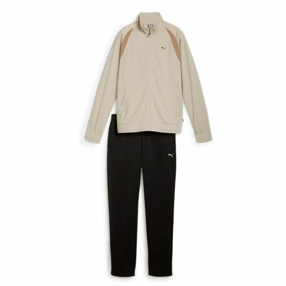 Damen-Trainingsanzug Puma Classic Tricot Suit Op Beige
