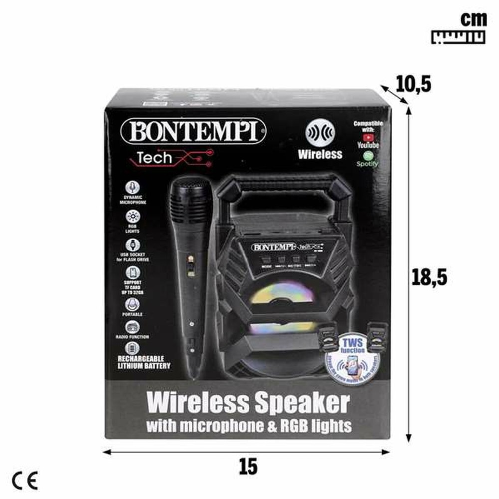 Bluetooth Speaker with Karaoke Microphone Colorbaby