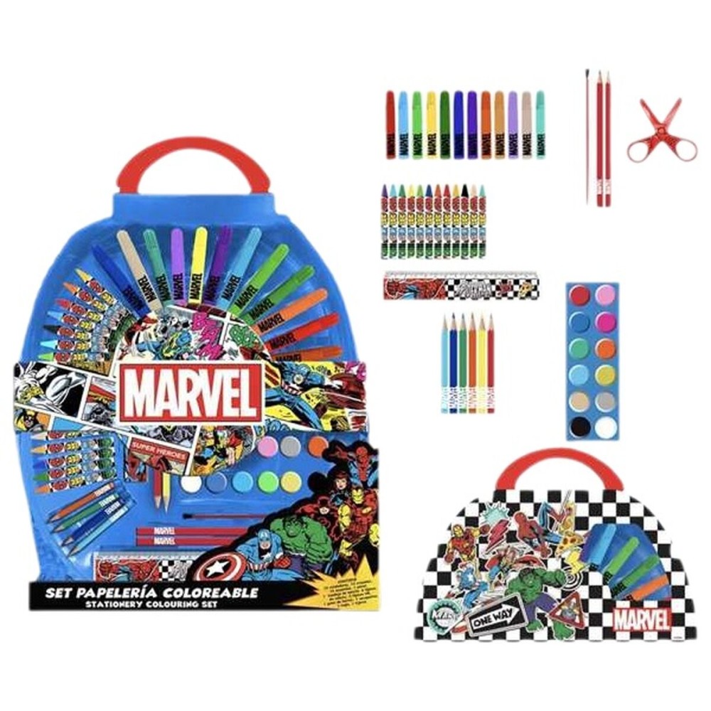 Ensemble de Papeterie Marvel Bleu