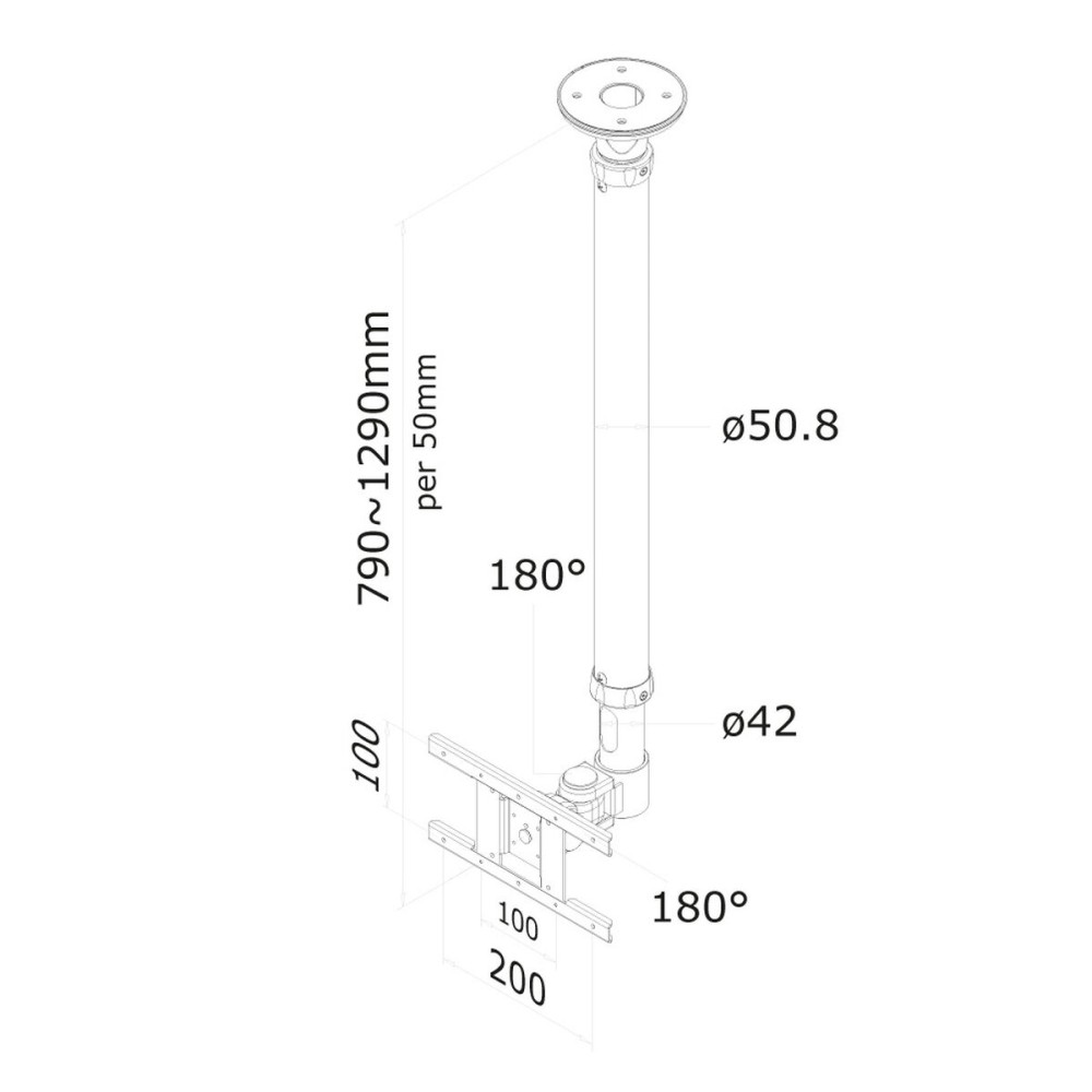 Support de TV Neomounts FPMA-C100WHITE 10" 30" 12 kg