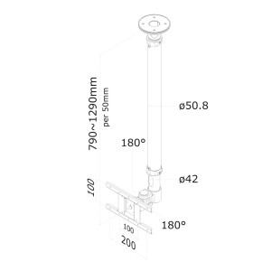 Support de TV Neomounts FPMA-C100WHITE 10" 30" 12 kg