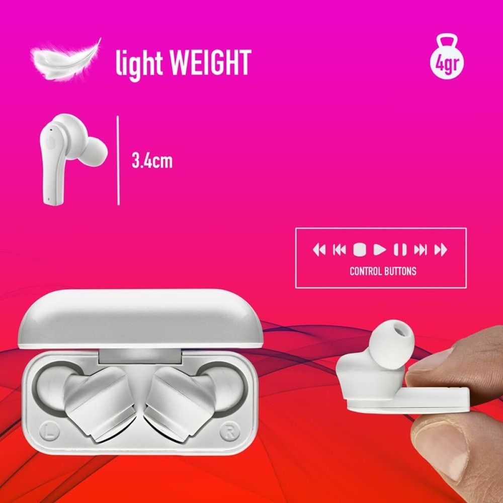 Bluetooth-Kopfhörer NGS ARTICABLOOMWHITE Weiß Schwarz