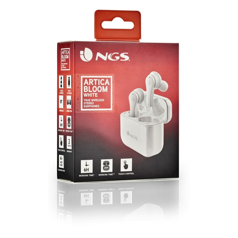Bluetooth-Kopfhörer NGS ARTICABLOOMWHITE Weiß Schwarz