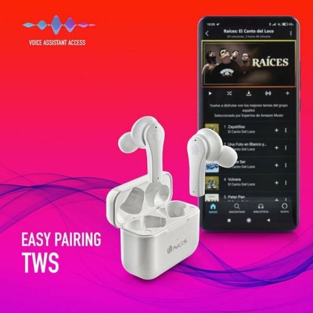 Bluetooth-Kopfhörer NGS ARTICABLOOMWHITE Weiß Schwarz