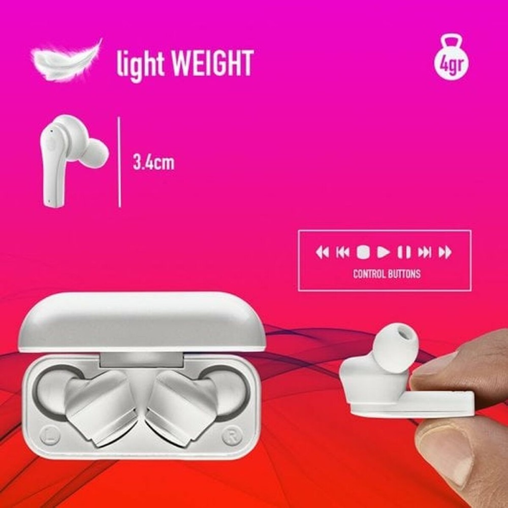 Bluetooth-Kopfhörer NGS ARTICABLOOMWHITE Weiß Schwarz