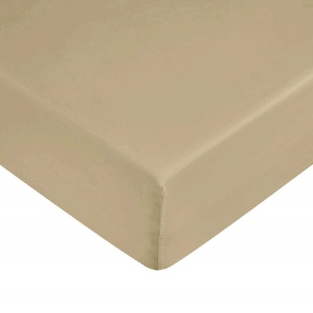 Drap housse Decolores Liso Taupe Lit king size Lisse