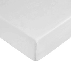 Fitted bottom sheet Decolores Liso White Single Smooth