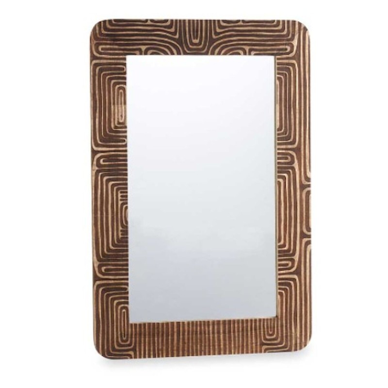 Miroir mural 43 Marron 90 x 60 x 2 cm Rectangulaire