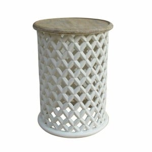 Beistelltisch DKD Home Decor Weiß natürlich Mango-Holz 45 x 45 x 62 cm