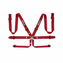 Harness with 6 fastening points Sparco S04818RALRS Red