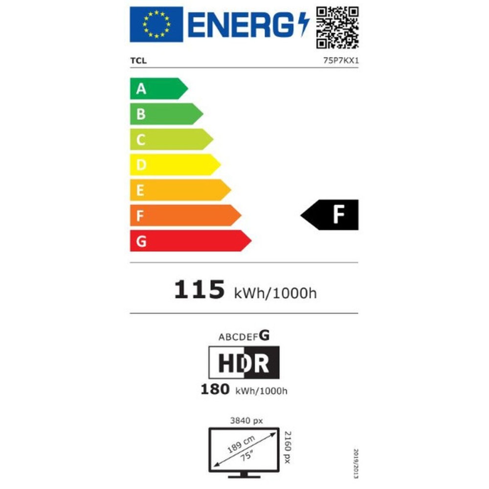 TV intelligente TCL 75P7K 75" 4K Ultra HD HDR QLED