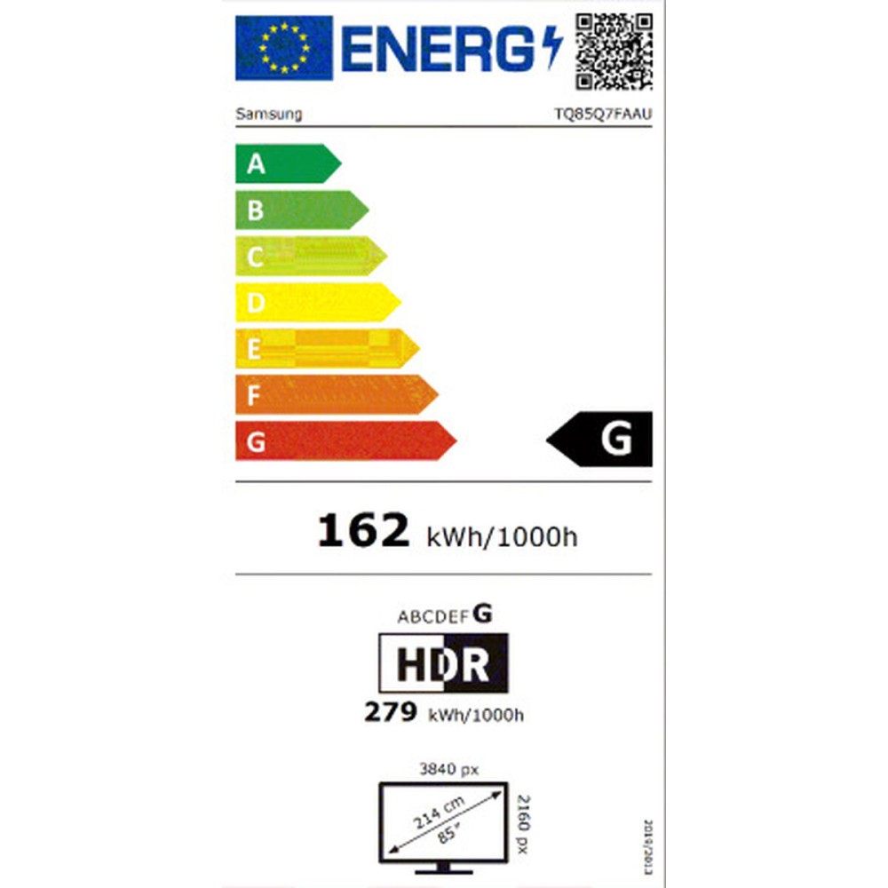 TV intelligente Samsung 85 TQ85Q7F 85" 4K Ultra HD HDR QLED