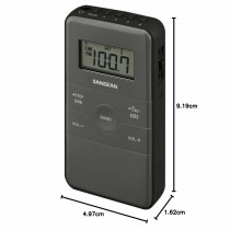 Tragbares Radio Sangean DT-140 Schwarz AM/FM