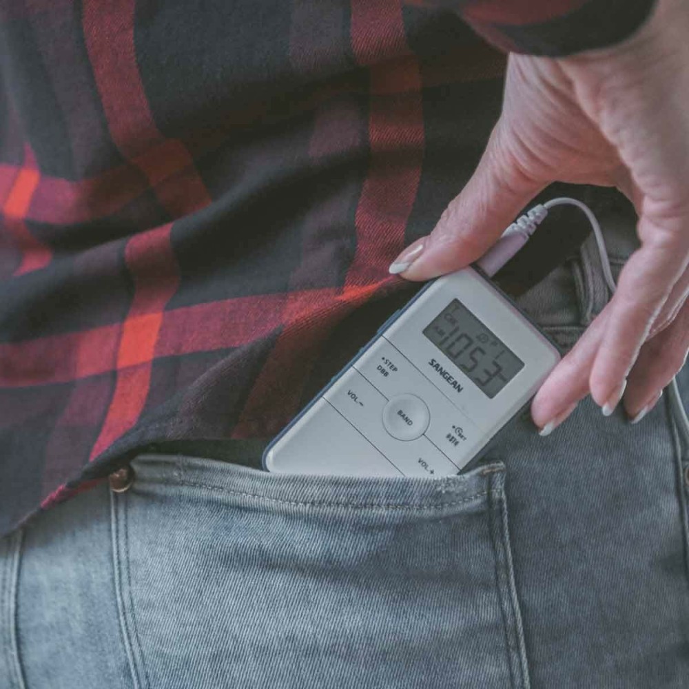 Tragbares Radio Sangean DT-140 Blau Weiß