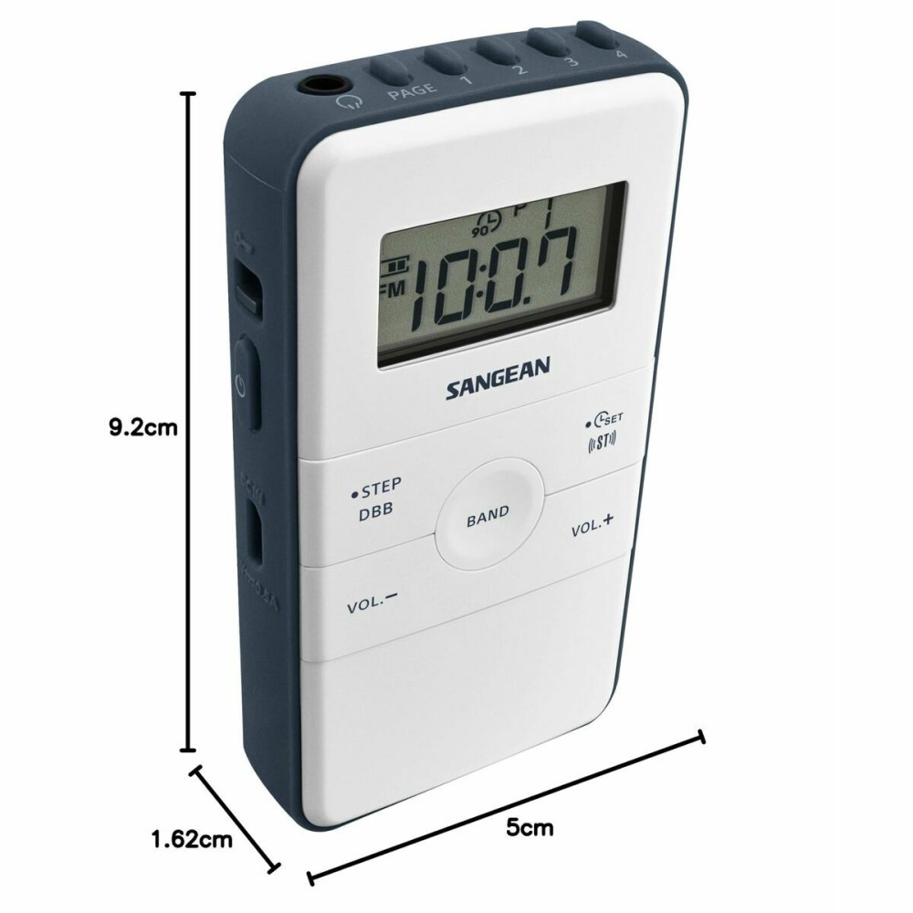 Tragbares Radio Sangean DT-140 Blau Weiß