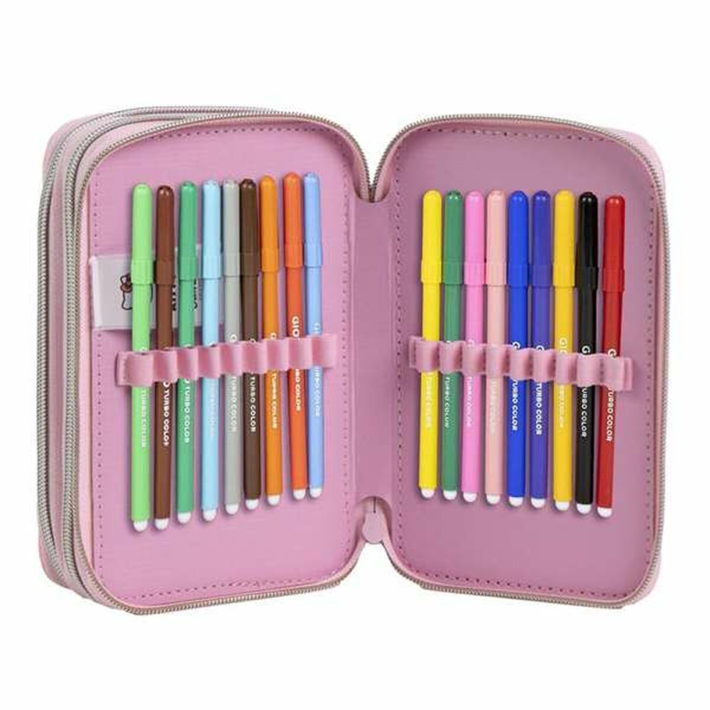 Pencil Case Hello Kitty Pink 12,5 x 6,5 x 19,5 cm