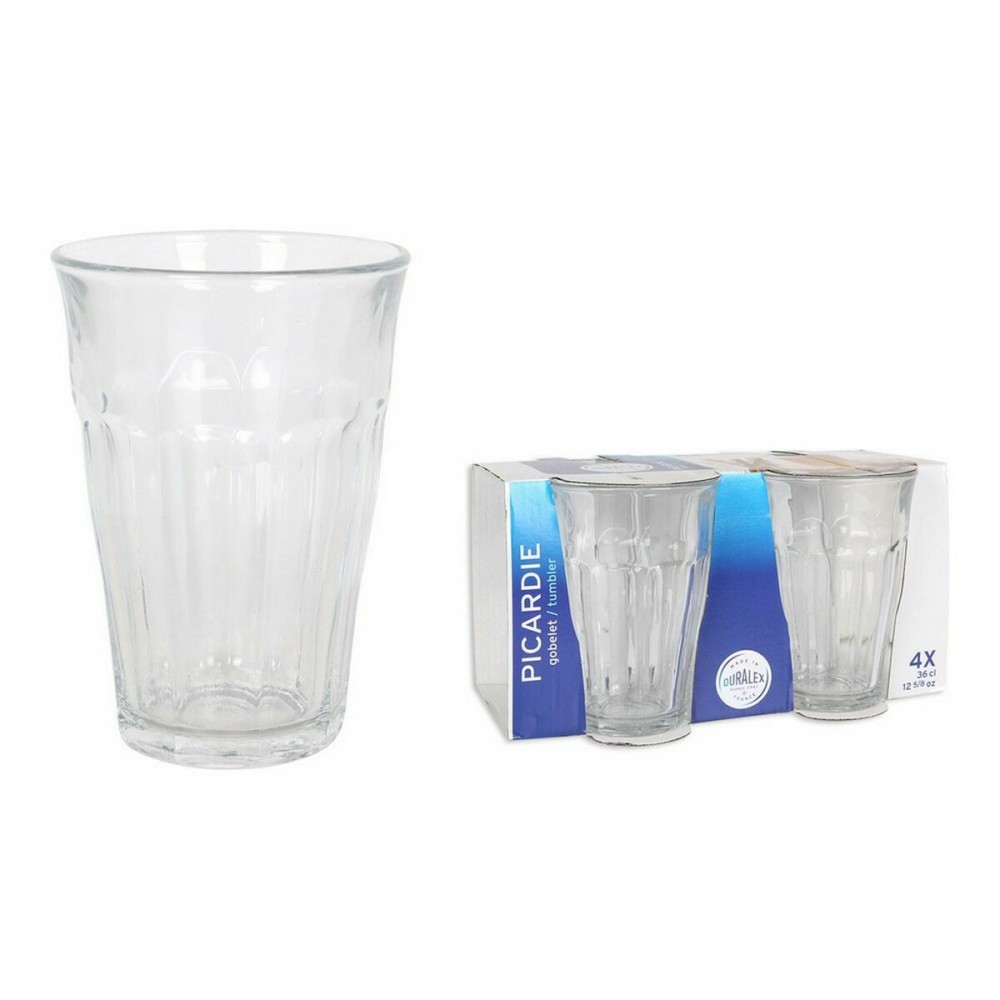 Gläserset Duralex Picardie Durchsichtig 4 Stücke 360 ml (8 Stück)