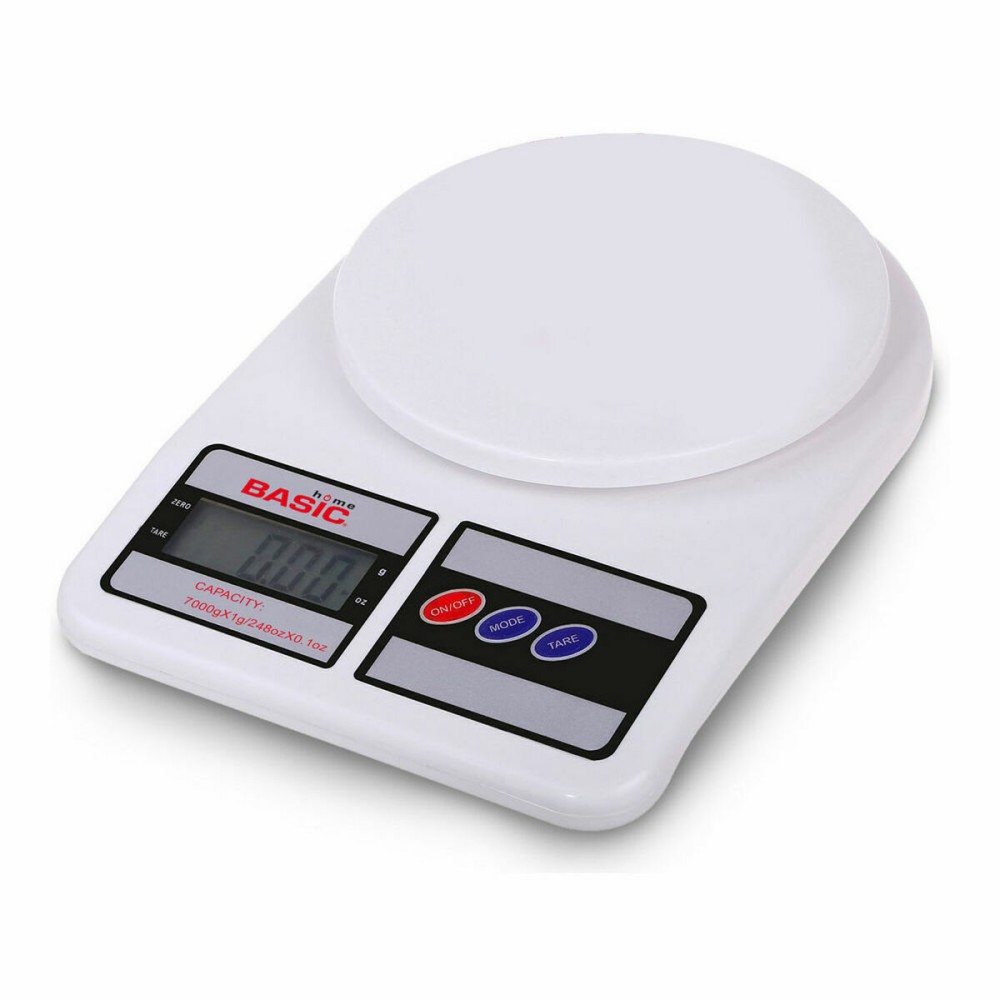 balance de cuisine Basic Home Numérique 7 kg Blanc 23 x 16 x 3,6 cm (6 Unités)