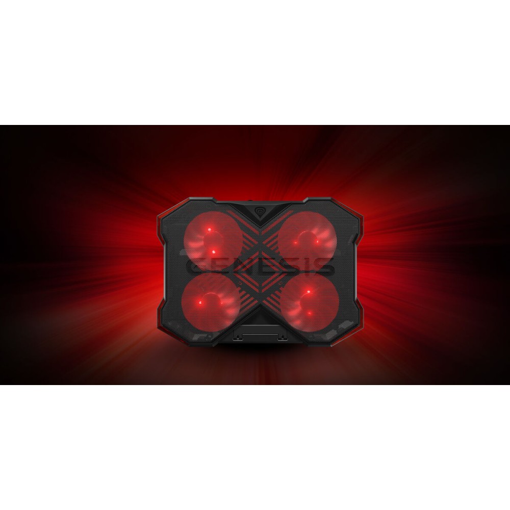 Support de refroidissement pour ordinateur portable Genesis Oxid 260 Noir 17"