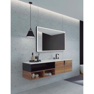 Badezimmerspiegel mit LED-Licht Ledimex SUIZ010-100NG 100 x 80 cm