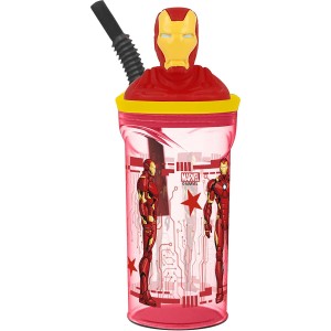 Cup with Straw The Avengers Iron Man Red 3D