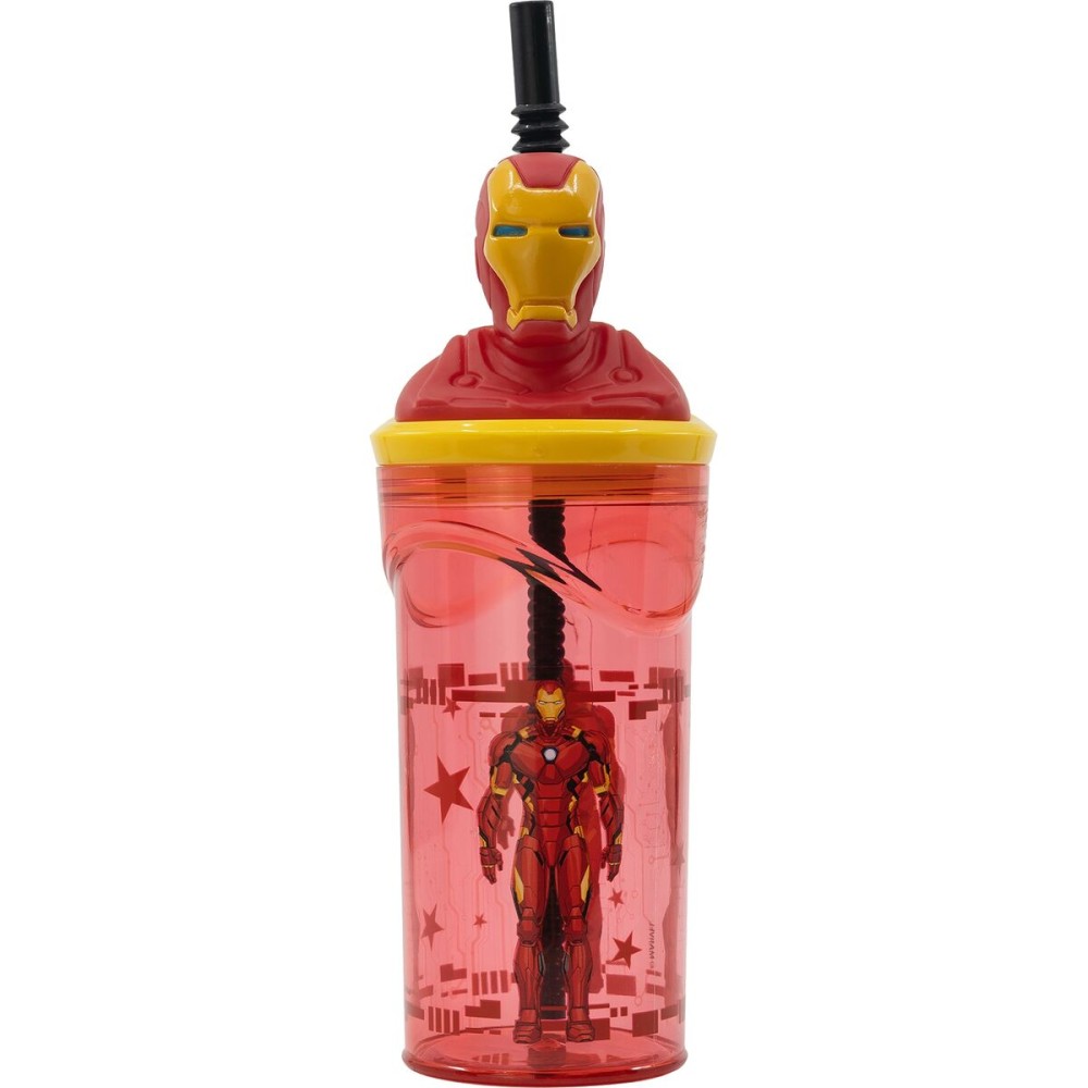 Cup with Straw The Avengers Iron Man Red 3D