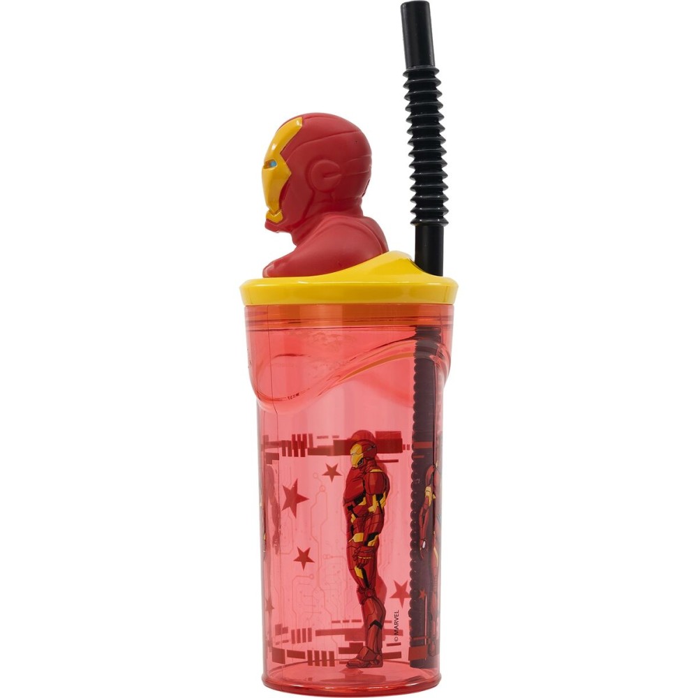 Cup with Straw The Avengers Iron Man Red 3D